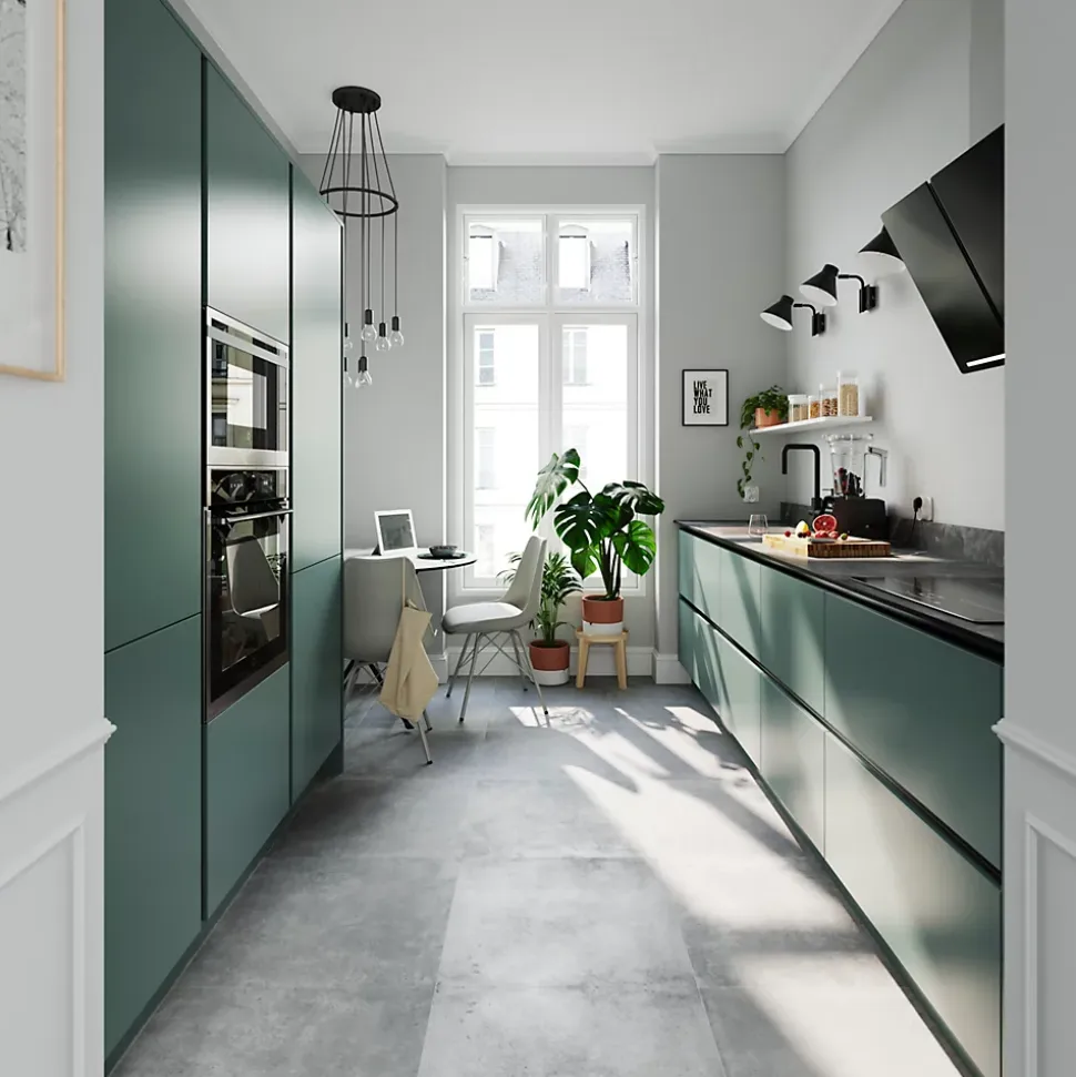 Embout de rail pour plan de travail noir Caraway Innovo GoodHome vendu par 2