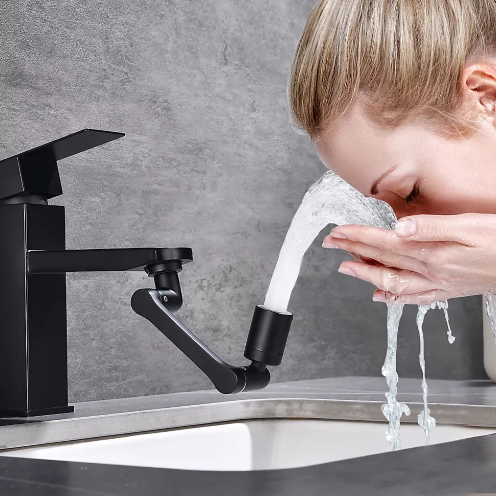 Embout Robinet Pivotant 1440 Mousseur Robinet 2 Jets avec Adaptateur 20/22/24 mm pour Cuisine ou Salle de Bain