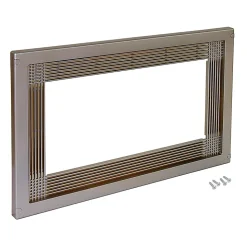 Emuca Cadre pour micro-ondes, à encastrer dans des éléments de cuisine, module 600mm, 600x400mm, Plastique,, Nickel satiné