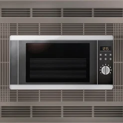 Emuca Cadre pour micro-ondes, à encastrer dans des éléments de cuisine, module 600mm, 600x400mm, Plastique,, Nickel satiné