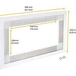 Emuca Cadre pour micro-ondes, à encastrer dans des éléments de cuisine, module 600mm, 600x400mm, Plastique, Blanc