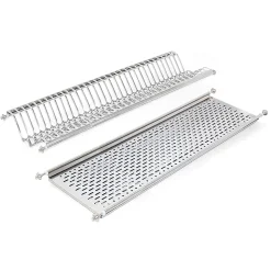 Emuca Egouttoir porte-assiettes pour meuble haut, module 900mm, Acier inoxydable