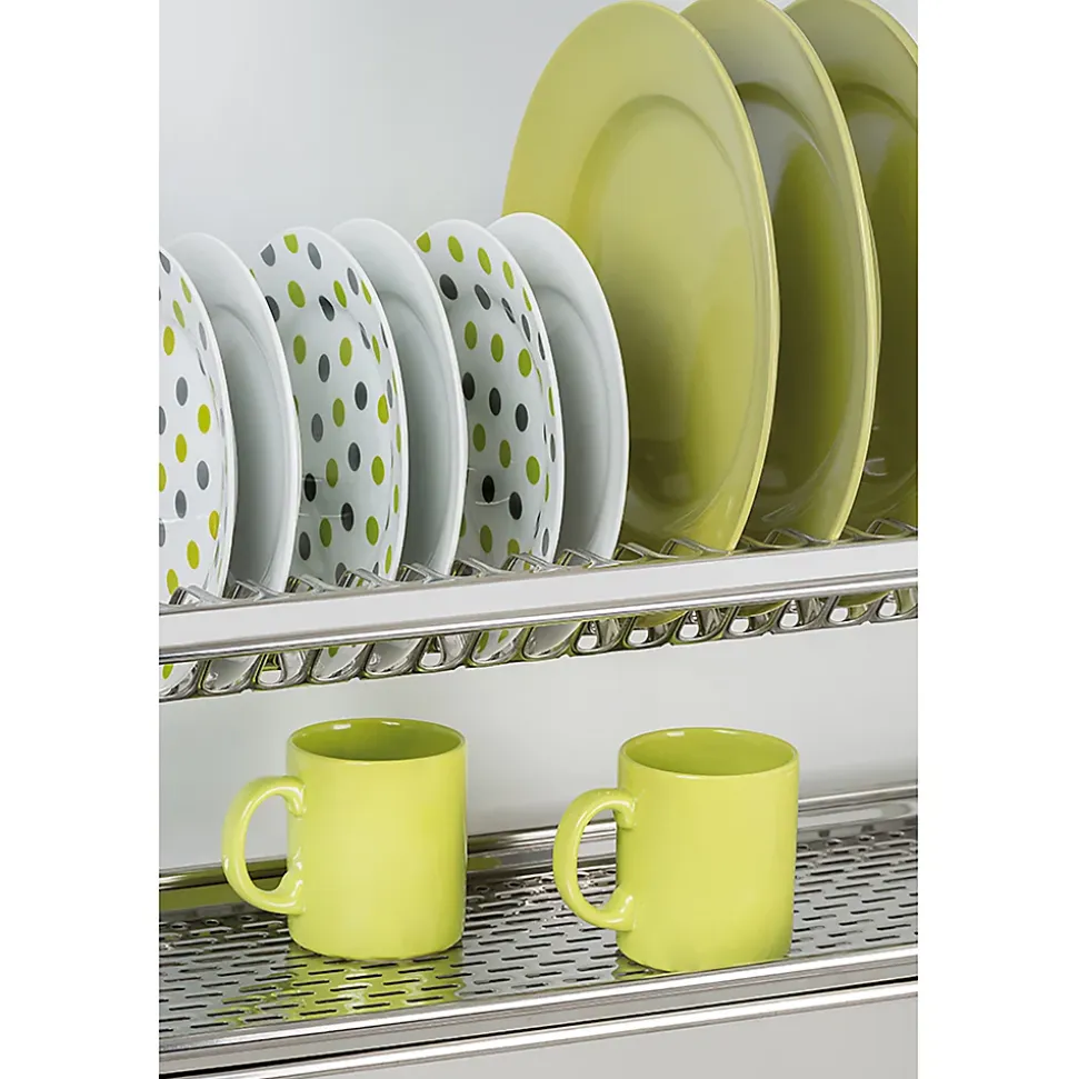 Emuca Egouttoir porte-assiettes pour meuble haut, module 600mm, acier inoxydable
