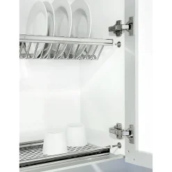 Emuca Egouttoir porte-assiettes pour meuble haut, module 600mm, acier inoxydable