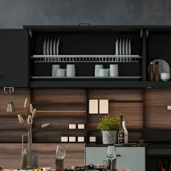 Emuca Egouttoir porte-assiettes pour meuble haut, module 600mm, acier inoxydable