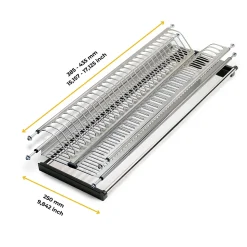 Emuca Égouttoir acier inoxydable Drynox, module 450mm, acier inoxydable