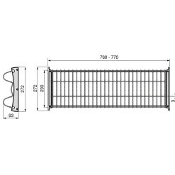 Emuca Égouttoir Suprastar pour module, 800, Acier, Chromé