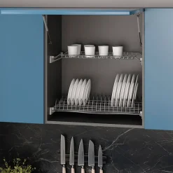 Emuca Égouttoir Suprastar pour module, 600, Acier, Chromé