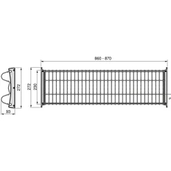 Emuca Égouttoir Suprastar pour module, 900, Acier, Chromé