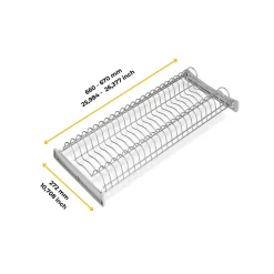 Emuca Égouttoir Suprastar pour module, 700, Peint en aluminium, Acier