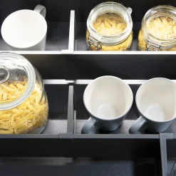 Emuca Kit d'accessoires de séparation pour intérieurs de tiroirs Vertex-Concept, largeur 600 mm, Aluminium et Plastique, Gris