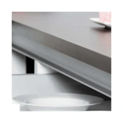 Emuca Kit de 2 profils supérieurs Gola pour meubles de cuisine, longueur 2,35m, avec accessoires, Aluminium, Peint en noir