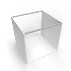 Emuca Kit de 4 profils transversaux pour meubles de cuisine Albeam, avec accessoires à visser, aluminium et plastique, anodisé mat