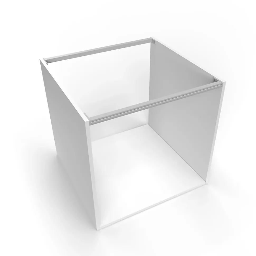 Emuca Kit de 4 profils transversaux pour meubles de cuisine Albeam, avec accessoires à visser, aluminium et plastique, anodisé mat