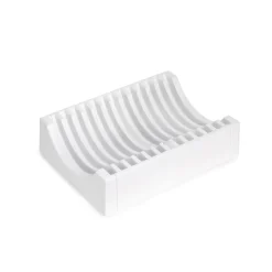 Emuca Kit de rangement pour assiettes, 13 assiettes maximum, plastique, blanc