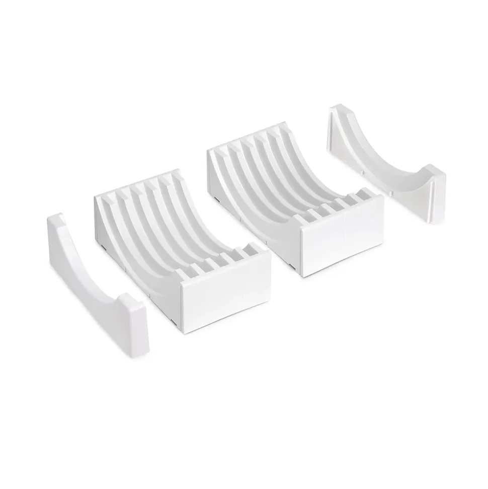 Emuca Kit de rangement pour assiettes, 13 assiettes maximum, plastique, blanc