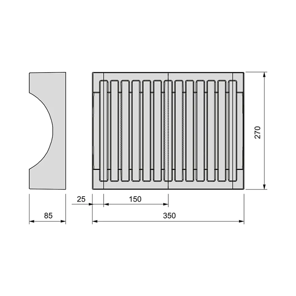 Emuca Kit de rangement pour assiettes, 13 assiettes maximum, plastique, blanc