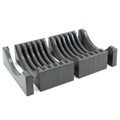 Emuca Kit de rangement pour assiettes, 13 assiettes maximum, Plastique, Gris antracite