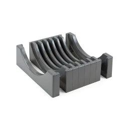 Emuca Kit de rangement pour assiettes, 13 assiettes maximum, Plastique, Gris antracite