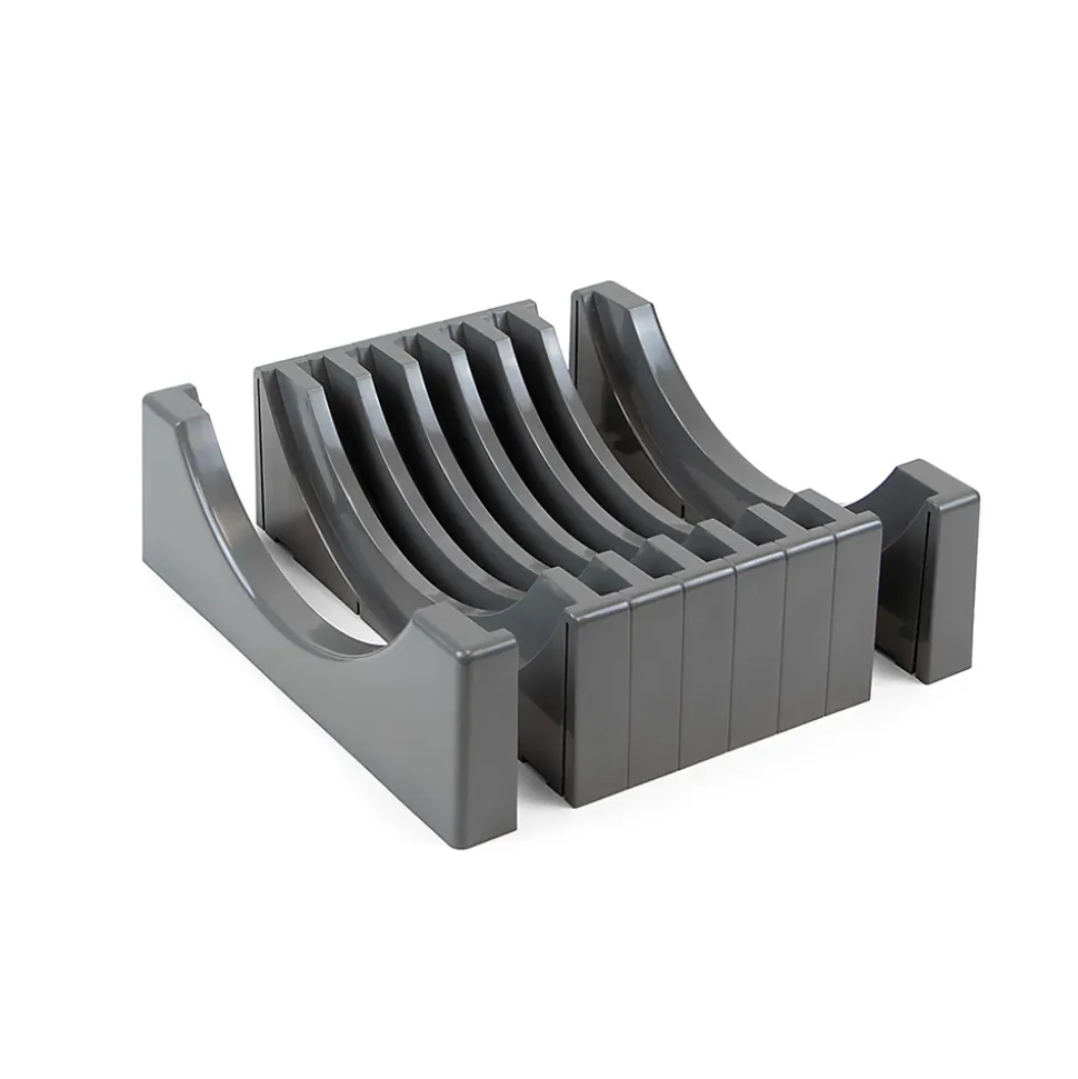 Emuca Kit de rangement pour assiettes, 13 assiettes maximum, Plastique, Gris antracite