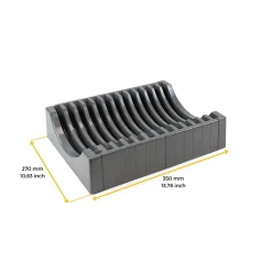 Emuca Kit de rangement pour assiettes, 13 assiettes maximum, Plastique, Gris antracite