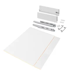 Emuca Kit de tiroirs pour cuisine ou salle de bains Vertex avec réglages 3D, hauteur 178mm, avec panneaux inclus, module 900mm,