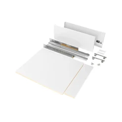 Emuca Kit de tiroirs pour cuisine ou salle de bains Vertex, hauteur 178mm, avec panneaux inclus, module 450mm, Peint en blanc