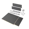 Emuca Kit de tiroirs pour cuisine ou salle de bains Vertex avec réglages 3D, hauteur 178mm, avec panneaux inclus, module 450mm,