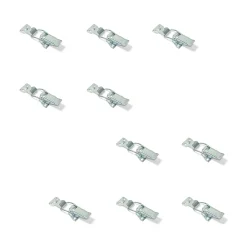 Emuca Lot de 10 fermetures à levier pour meubles, Acier, zingué