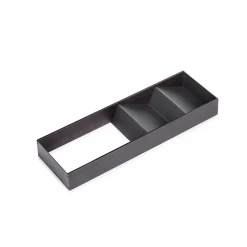 Emuca Orderbox Organiseur incliné pour tiroir, 150x470mm, Acier et Bois, Gris antracite