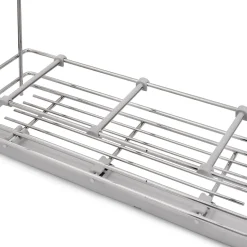 Emuca porte-bouteilles extractible SupraMax avec fermeture à amortie, gauche, 3 plateaux, module 200mm, Acier, Chromé