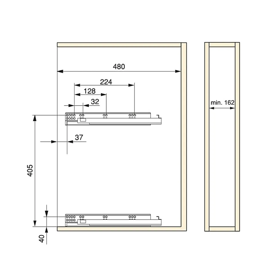 Emuca Porte-bouteilles extractible Suprastar avec fermeture amortie, module 200mm, acier, chromé