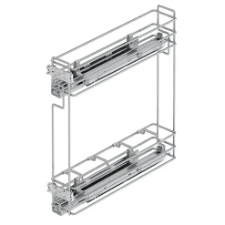 Emuca Porte-bouteilles extractible Suprastar avec fermeture amortie, module 150mm, acier, chromé