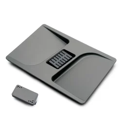 Emuca Poubelles pour tiroir de cuisine Recycle avec couvercle anti-odeurs, Hauteur 266, 3x15litres, 2x7litres, Plastique gris