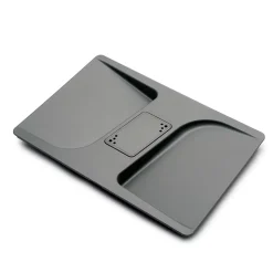 Emuca Poubelles pour tiroir de cuisine Recycle avec couvercle anti-odeurs, Hauteur 216mm, 1x12litres, Plastique gris anthracite