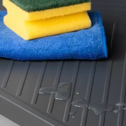 Emuca Protecteurs fond pour la cuisine Sink, M80, 767x580mm, épaisseur de la planchet 16mm, découpable, Plastique, Gris antracite