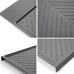 Emuca Protecteurs fond pour la cuisine Sink, M100, 967x580mm, épaisseur de la planchet 16mm, découpable, Plastique, Gris antracite