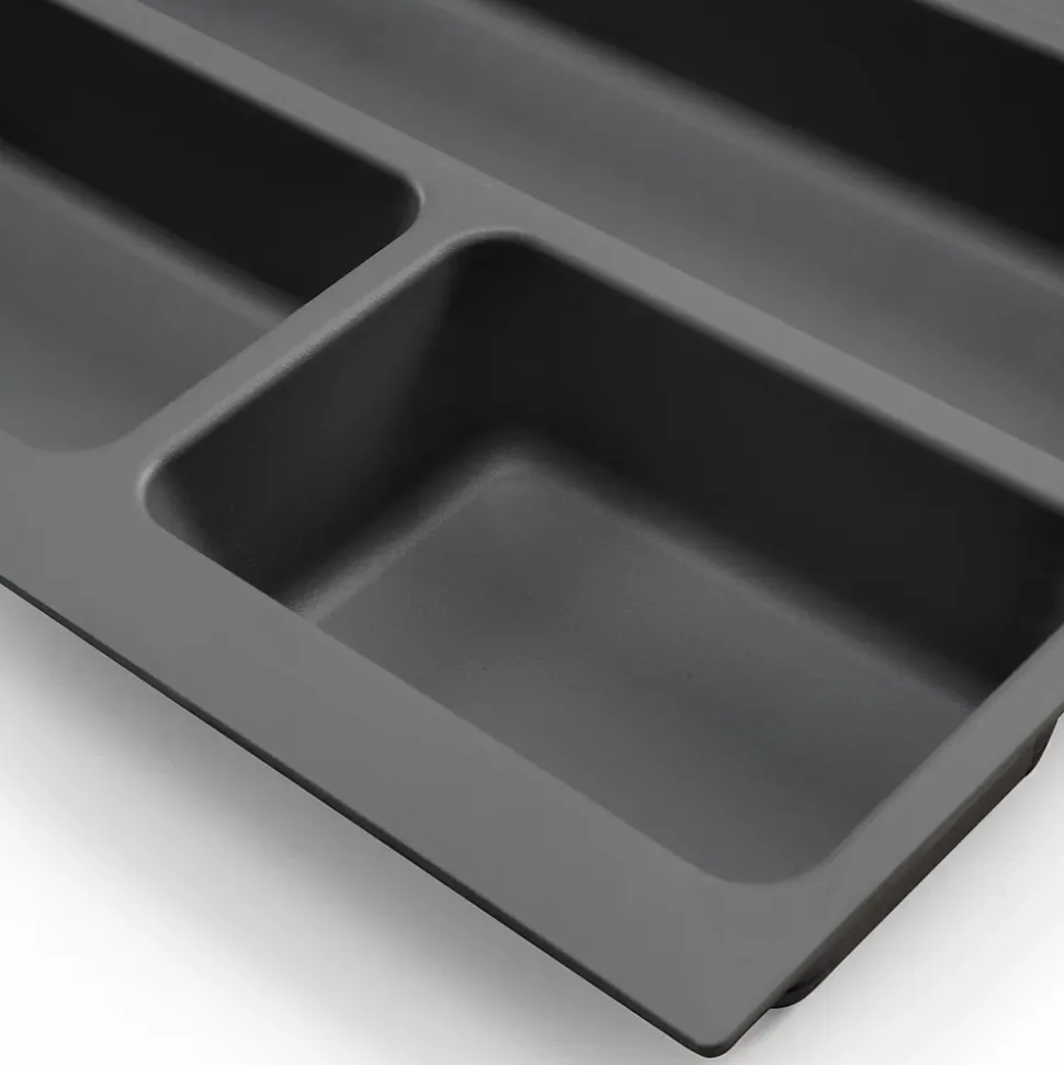 Emuca Range-couverts Optima pour tiroir universel, module 700mm, Plastique, Gris antracite
