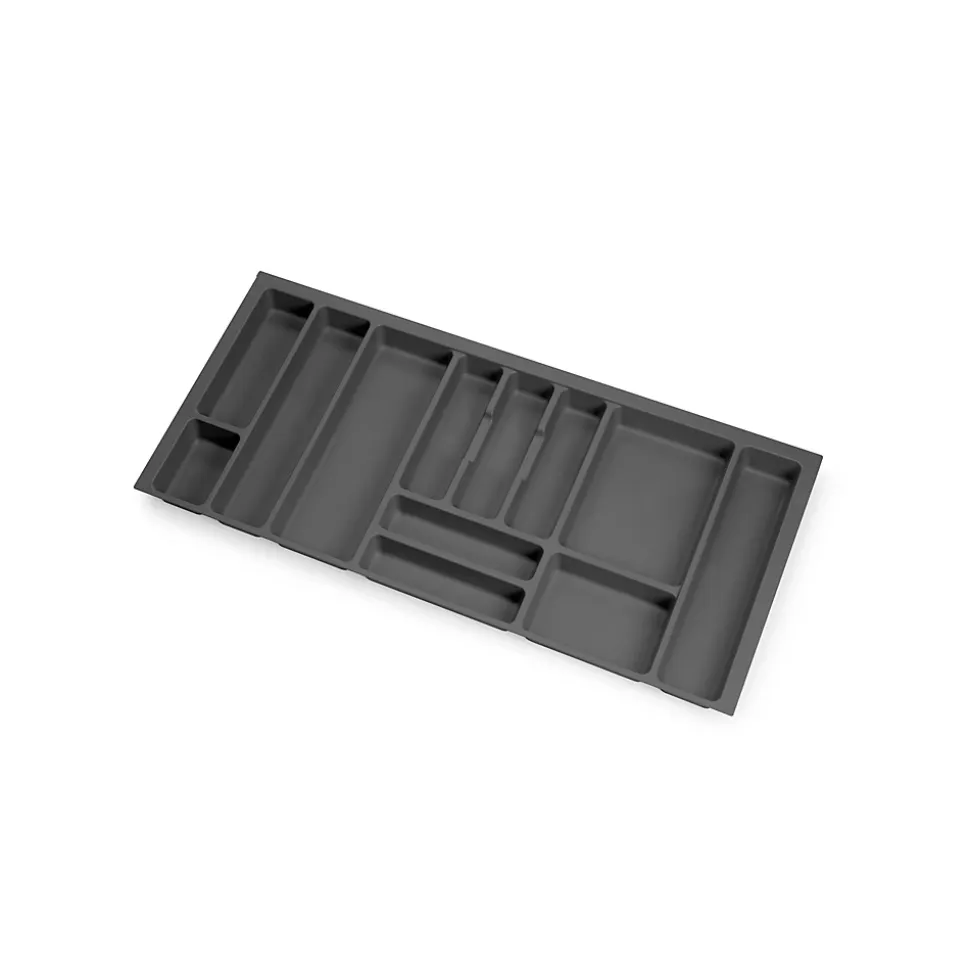 Emuca range-couverts Optima Vertex/Concept, profondeur 500mm, plateau 16mm, module 1.000mm, Plastique, Gris antracite