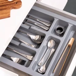 Emuca Range-couverts Optima pour tiroir universel, module 600mm, Plastique, Gris