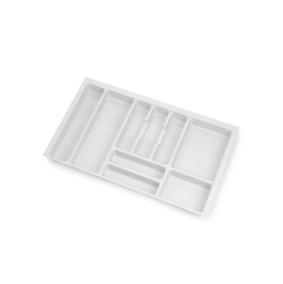 Emuca range-couverts Optima Vertex/Concept, profondeur 500mm, plateau 16mm, module 800mm, Plastique, Blanc