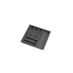 Emuca range-couverts Optima Vertex/Concept, profondeur 500mm, plateau 16mm, module 500mm, Plastique, Gris antracite