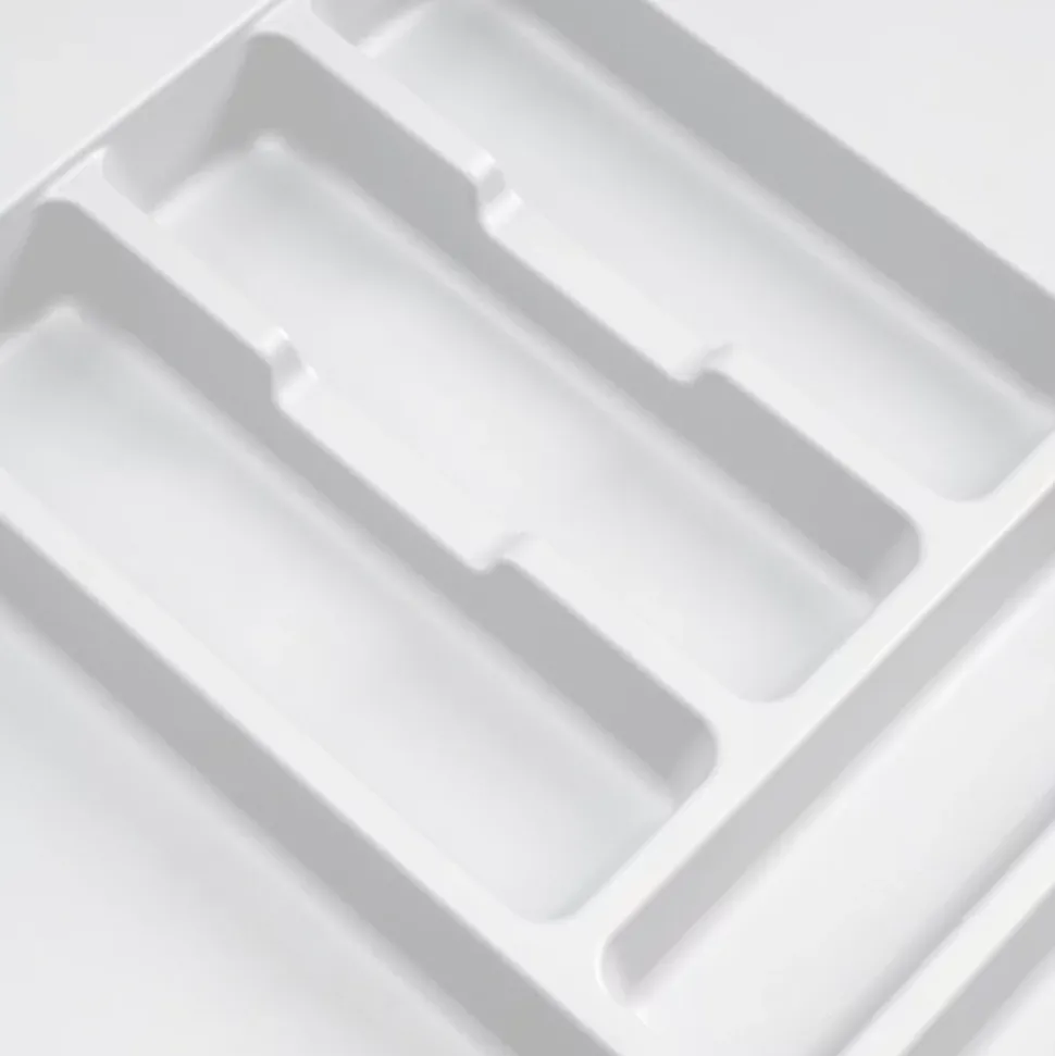 Emuca range-couverts Optima Vertex/Concept, profondeur 500mm, plateau 16mm, module 500mm, Plastique, Blanc