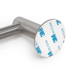 Emuca Support adhésif pour cuisine avec 5 crochets Supra, acier inoxydable