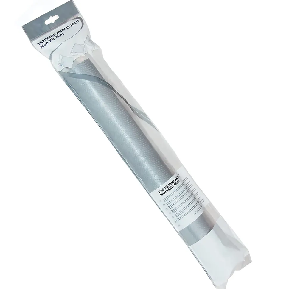 Emuca Tapis de tiroir antidérapant, strié, longueur 1,5m, largeur 480mm, plastique, gris