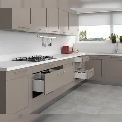 Emuca Tiroir extérieur Concept 30kg hauteur 185mm, profondeur 450mm, Acier, Peint en blanc