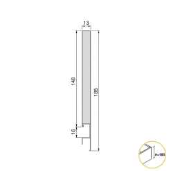 Emuca Tiroir extérieur Concept 30kg hauteur 185mm, profondeur 450mm, Acier, Peint en blanc