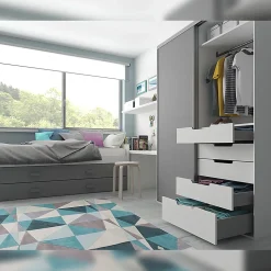 Emuca Tiroir extérieur Concept 30kg hauteur 138mm, profondeur 450mm, Acier, Gris antracite