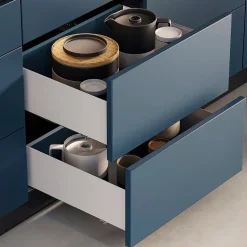 Emuca Tiroir extérieur Simplex 25kg hauteur 122mm, profondeur 440mm, acier, peint en blanc