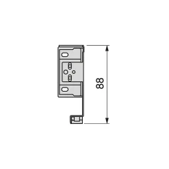 Emuca Tiroir extérieur Simplex 25kg hauteur 88mm, profondeur 490mm, acier, Gris antracite